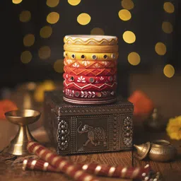 Taasha Craft Set Of 9 Thread Work With Mirror Design Bangles-picture-33