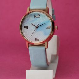 VIRAKTI Women Brass Embellished Dial & Leather Straps Analogue Watch F-72-BLUE-P.-picture-10