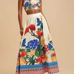 Routes by All About You Printed Top & Skirt Co-Ord Set-image-19