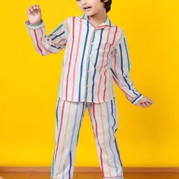Club96 White Cotton Blend Printed Night suits-picture-22