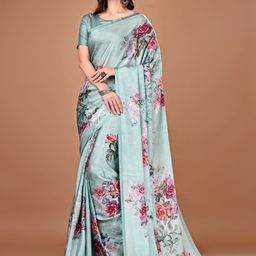Avyay Creation Floral Printed Georgette Saree-image-64