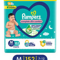 Pampers All round Protection Pants, Medium size baby diapers (M) 152 Count, Lotion with Aloe Vera-image-81