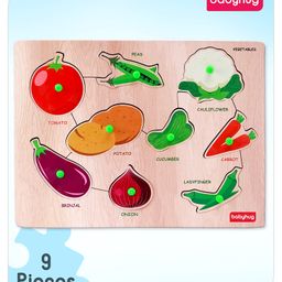 Babyhug Wooden Vegetables Puzzle Multicolour - 9 Pieces-16