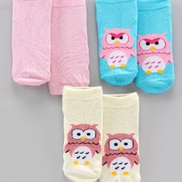 Mustang Ankle Length Socks Set of 3 Pairs - Yellow Pink Blue-image-48