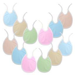 Brandonn Solid Color Bibs Cum Apron Set of 12 - Multicolor-2