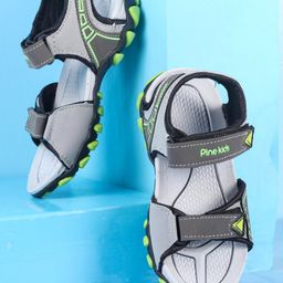 Pine Kids Velcro Closure Sandals - Grey Green-picture-18