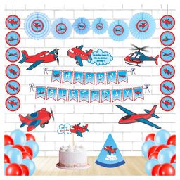 Untumble Aeroplane Paper Fan Birthday Decoration Kit - Pack of 95-image-34