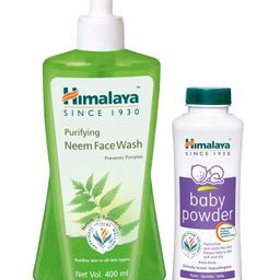 Himalaya Herbal Baby Powder - 700 gm and Purifying Neem Face Wash - 400 ml for Women-image-3