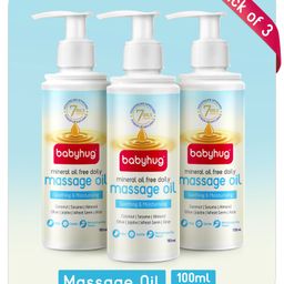 Babyhug Mineral Oil Free Daily Massage Oil 100 ml - Pack of 3-image-70