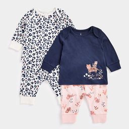 mothercare Boys Pack Of 2 Printed Round Neck Pure Cotton Sweatshirt With Joggers-image-19