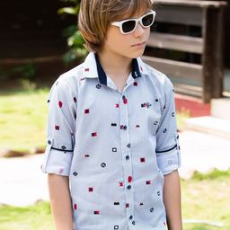 MashUp Boys Classic Opaque Printed Casual Shirt-image-128