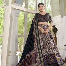 Aika Printed Ready to Wear Lehenga & Unstitched Blouse With Dupatta-picture-2