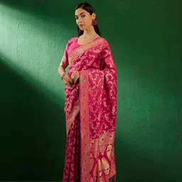 DEVATITHI Woven Design Zari Banarasi Saree-image-51