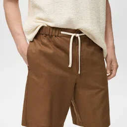MANGO MAN Solid Bermuda Shorts-image-21