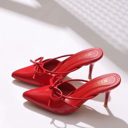 GNIST Stiletto Pumps with Bows-27