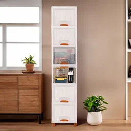Kuber Industries Transparent 6 Pieces Cabinet Storage Organisers-56