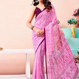 HERE&NOW Poly Georgette Saree-image-83