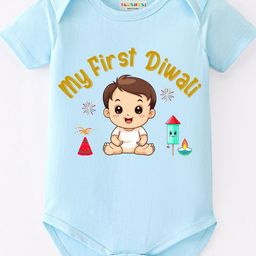 BLUSHES Infants Diwali Printed Pure Cotton Bodysuit-picture-46