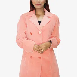 HAUTEMODA Women Woollen Double Breasted Long Sleeves Woolen Coat-picture-10