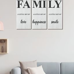 CVANU 3-Pcs Grey & Black Printed Wooden Wall Hangings-picture-15