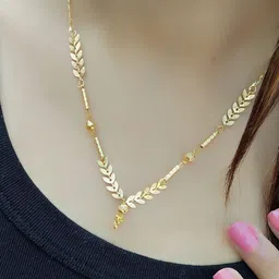 Anouk Women Gold-Plated Artificial Stones and Beads Mangalsutra-40