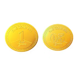 1.50gm Euphoria Jewellery by A Himanshu pure 24KT gold coin in 995 finese-image-22