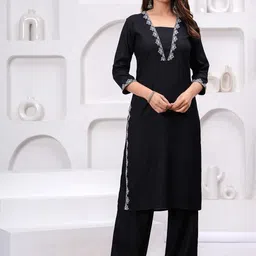 KALINI Women Solid Kurta with Palazzo-56