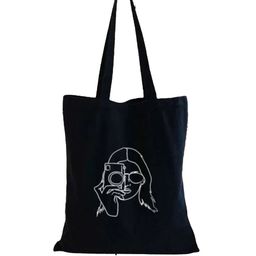 the sack co Abstract Printed Cotton Structured Tote Bag-image-14