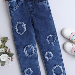 BRIGHT STARS KIDSWEAR Girls Regular Fit Mid-Rise Light Fade Stretchable Jeans-image-12