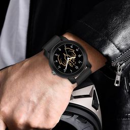 Gopal Shopcart Unisex Round Dial & Straps Analogue Watch PandoBLK-Islamic-NUM03-804-BLK_SH image 4