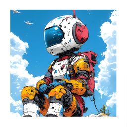 RANDOM Blue & White Modern Robot Canvas Wall Art-image-28