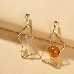 DressBerry Gold-Plated Contemporary Drop Earrings-image-82
