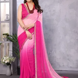 LeeliPeeri Designer Ombre Embroidered Saree-76