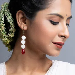 Look and Adorn Heart Shaped Drop Earrings-27