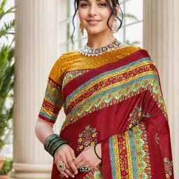 Anouk Rustic Ethnic Motifs Saree image 5