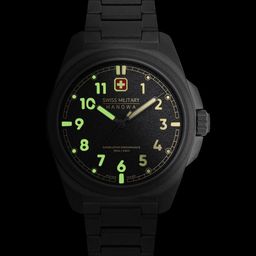SWISS MILITARY HANOWA Men Printed Dial & Ceramic Bracelet Style Straps Analogue Watch SMWGG0003941-11