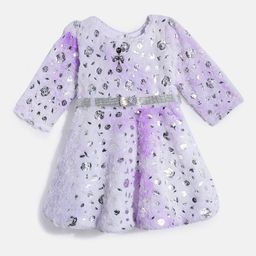 HERE&NOW Print Woollen A-Line Dress-image-80