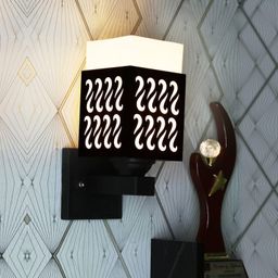 Gojeeva Black Wood Square Shaped Wall Lamp-picture-28