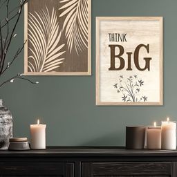 Kotart Brown & Beige 2 Pieces Motivational Wooden Wall Arts-picture-0