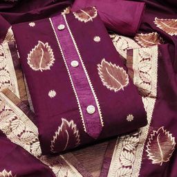 DIVASTRI Floral Woven Design Unstitched Dress Material-picture-16