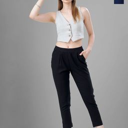 T19 Women Relaxed Pack Of 2 Straight Fit Peg Trousers-picture-35