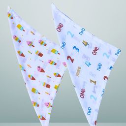 BAESD Infants Set Of 2 Printed Organic Muslin Cotton Wash Cloth-image-66