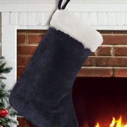 Home Heart Santa Stocking Grey & White Velvet Christmas Decor-image-83