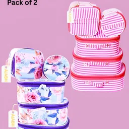 Ajabh Pink Set of 6 Regular Makeup Organiser Organisers-45