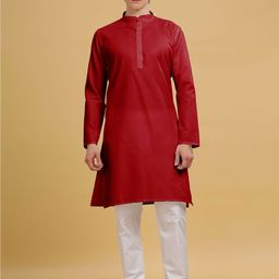 Anouk Men Yoke Design Flared Sleeves Thread Work Kurta-27
