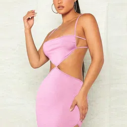 GuSo Shopee Women Pink Net Baby Dolls-image-83