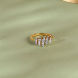 Mia by Tanishq Women 18kt BIS Hallmark Spiral Symphony Gold Finger Ring 3.94gm-image-61