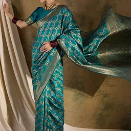 SHADOW & SAINING Woven Design Zari Kanjeevaram Saree-image-72