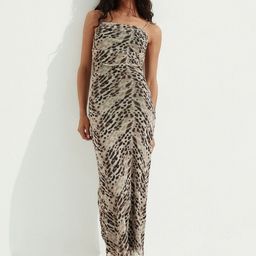 H&M Draped Mesh Strappy Dress-image-74
