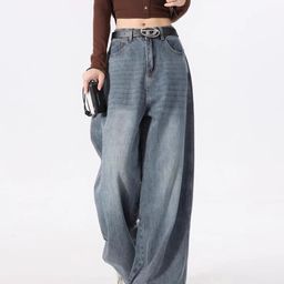 StyleCast Women Comfort Wide Leg High-Rise Light Fade Acid Wash Stretchable Jeans-image-98
